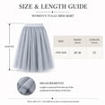 thumbnail image 6 of Women’s Gray Tulle Midi Skirt, Layered A-Line Tutu Skirt, One Size Elastic Waist Party Skirt, 6 of 8