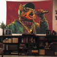 thumbnail image 5 of Music Party Cat Tapestry Wall Hanging 60x44 Inch Fun Animal Print for Living Room Bedroom Dorm Cozy Home Decor, 5 of 6
