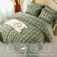 thumbnail image 2 of Davulos Boho Comforter Set King ,7 Pieces Bed in a Bag Tufted King Size Comforter Shabby Chic Embroidery Bed Set ,Soft Geometric Pattern Bedding King for All Seasons, 2 of 9
