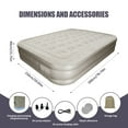 thumbnail image 3 of Queen Size Mattress, Comfort High Blow up Airbed for Camping & Home (59in), 3 of 9