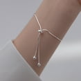 thumbnail image 1 of Pulsera de hueso de serpiente con cuentas ligeras de estilo coreano de verano de plata S925, joyería ajustable con temperamento simple, 1 of 5