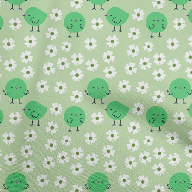 oneOone Polyester Spandex Green Fabric Kids Sewing Craft Projects Fabric Prints By Yard 56 Inch Wide