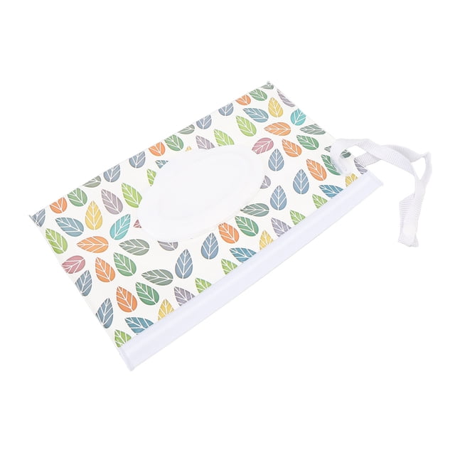 Dispensador De Toallitas Portátiles, Bolsa De Toallitas Para Bebés Con Patrón De Hojas, Tipo Extraíble Con Cremallera Para Ir De Compras