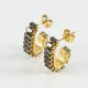 thumbnail image 1 of Nvzi Conjunto versátil en forma de U con pendientes llenos de diamantes y circonitas, pendientes y pendientes con diseño de nicho de acero de titanio (negro), 1 of 4