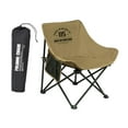 thumbnail image 2 of Taburete de silla de campamento plegable Portable silla plegable de servicio pesado con bolsa de transporte con bolsillo lateral para el patio trasero Caqui, 2 of 8