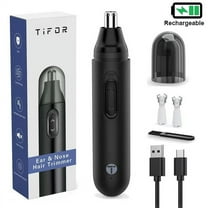 Ear and Nose Hair Trimmer for Men,Rechargeable Electric Nasal Hair Remover for Women with 2 Dual-Edge Blades