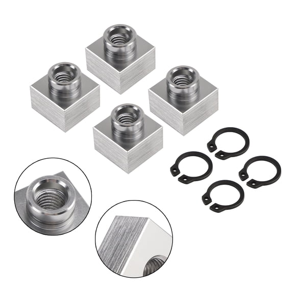 4-Piece Snowmobile Trailer Insert Nut and Snap Ring Kit 04414 03400 for Triton XT and LT