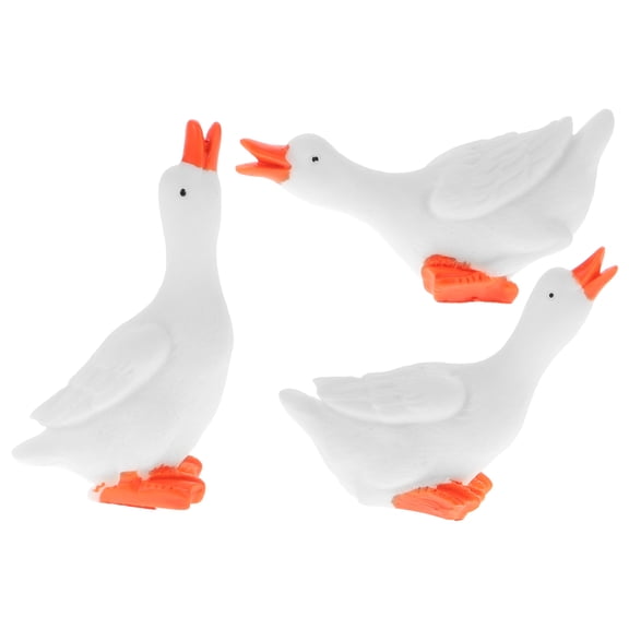 CTIRCHIU  3Pcs Resin Goose Ornaments for Tabletop Photography
