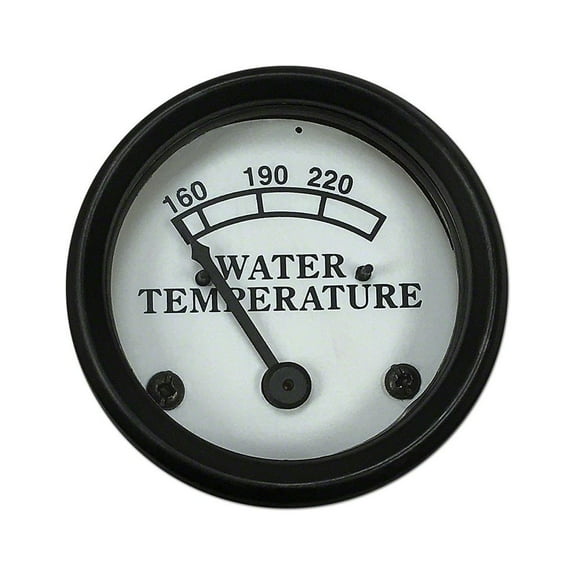 Water Temperature Gauge, White Face Fits John Deere Tractor     AA1342R AA3534R AA3535R AM2444T
