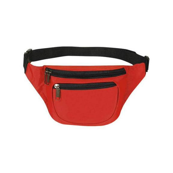 3-Zipper Fanny Pack - Red