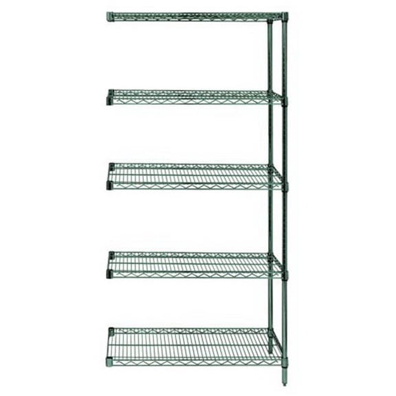 Quantum Storage AD86-1472P-5 Wire Shelving 5-Shelf Add-On Units - Proform, 14 x 72 x 86 in.