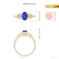 thumbnail image 4 of ANGARA Natural Vintage Style Oval Tanzanite Ring with Diamonds in 14K Rose Gold for Women (Size-7x5mm) | December Birthstone, Birthday, Anniversary, Jewelry Gift for Women | Natural Tanzanite Ring, 4 of 9