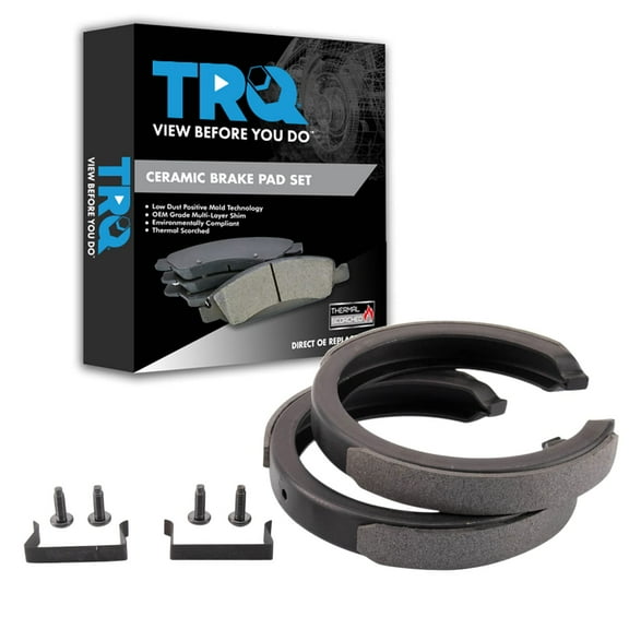 TRQ Parking Brake Shoe Set Fits Select 97-10 Buick Cadillac Chevy Oldsmobile Pontiac
