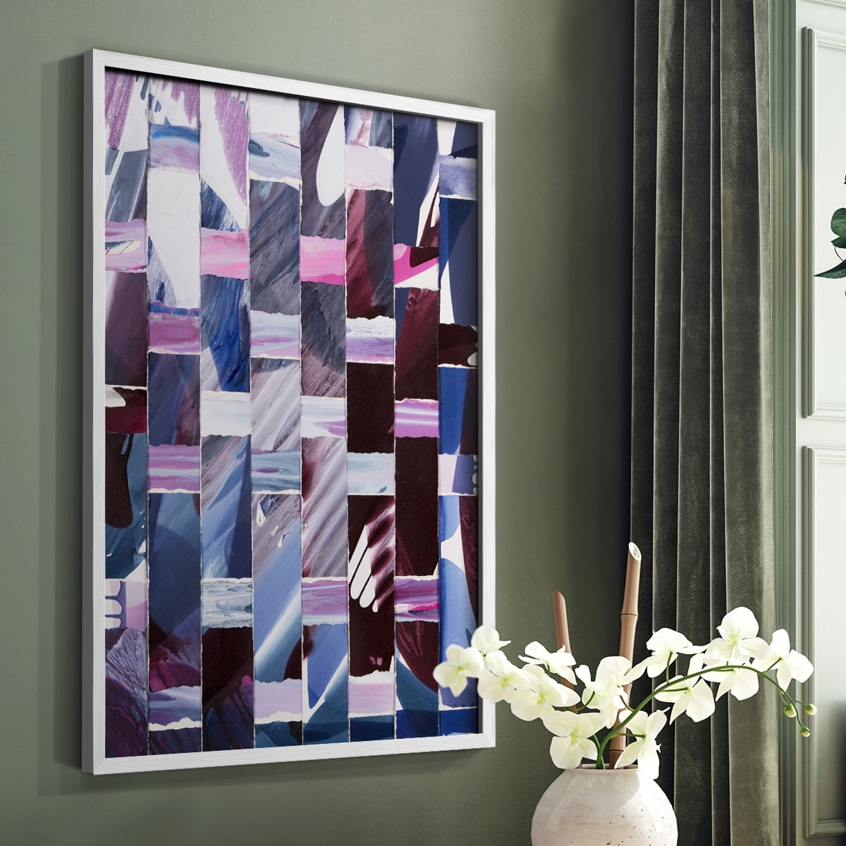 Dream Portals Framed Print in White Solid Wood Framed Print No Nail Hanging