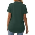thumbnail image 4 of asdoklhq Womens Plus Size Tops,Women Loose Casual Short Sleeve V-Neck Solid Casual Blouse T-shirt Tunic Tops, 4 of 9