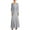 Silver, variant on Womens Navy Lace Embellished Glitter 3/4 Sheer Jacket Floral Sleeveless Scoop Neck Maxi Evening Gown Dress 6