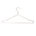 thumbnail image 1 of Percha de alambre de hierro antideslizante y antioxidante, color oro rosa, para ropa, pantalones, vestidos, 42 x 21 cm, 1 of 7