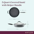 thumbnail image 4 of Anolon Advanced Home 5 Quart Nonstick Saute Pan, Moonstone, 4 of 9
