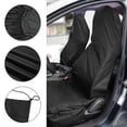 thumbnail image 4 of Toorise 2Pcs Car Seat Cover Universal Car Seat Protectors Waterproof Car Front Seat Covers Heavy Duty Polyester Car Seat Cover Foldable Black Seat Protectors for Car Accessories, 4 of 8