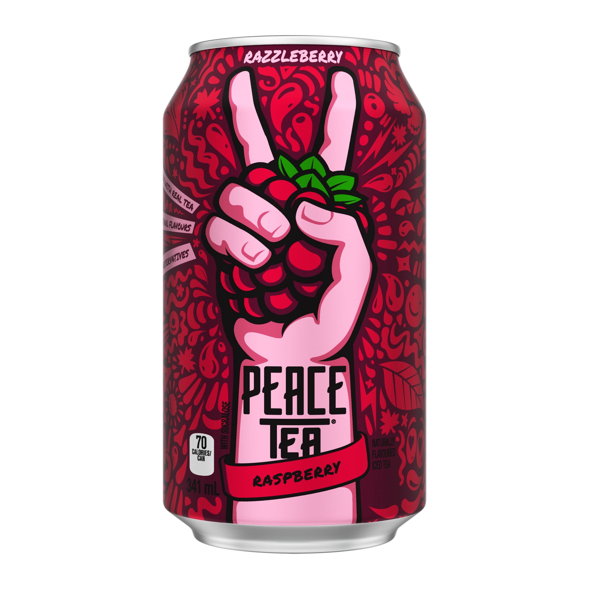 Peace Tea Razzleberry Cans, 341 mL, 12 Pack, 12 x 341 mL