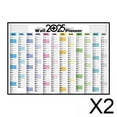 thumbnail image 1 of Calendario De Pared 2x2025 Lista De Tareas Pendientes Calendario Anual Portátil Fechas Importantes Tareas Estilo A, 1 of 8