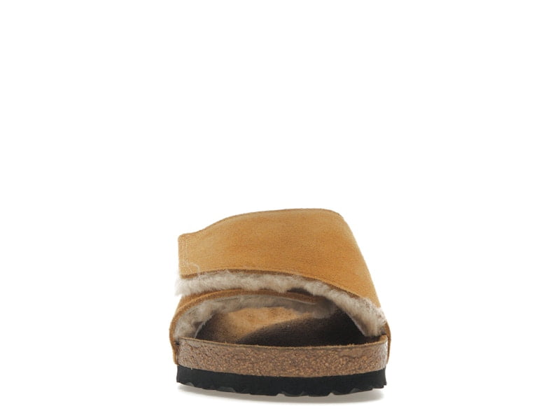 Birkenstock Unisex Solana Shearling Slide Stussy Caramel Sandals, from StockX