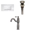 thumbnail image 1 of American Imaginations 32-in. W 1 Hole Ceramic Top Set In White Color - Overflow Drain Incl. AI-29564, 1 of 9