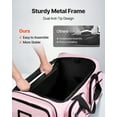 thumbnail image 5 of VEVOR Dance Bag with Garment Rack, 29 Inch Rolling Dance Duffel, with Wheels, USB Port, Height Adjustable Clothes Rack, Privacy Protection Curtain, Ideal for Travel and Competitions, Matte Pink, 5 of 9