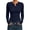 Navy, variant on hotojiny Women's Fall Long Sleeve Henley T Shirts Soft Stretch Ribbed Button up Plain Basic Tee Slim Fitted Layering Tops(White,X-Large)