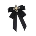 thumbnail image 5 of FVDPWYE Bow Tie Ribbon Brooch Bowknot Shirt Tie Pre Tied Bowknot Fashion Decorative Bow Brooch Necktie Pin Necktie for Suit DIY Party Black, 5 of 9