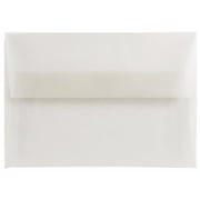 JAM Paper & Envelope 4Bar Translucent Envelopes, 3 5/8 x 5 1/8, Clear, 1000/Carton