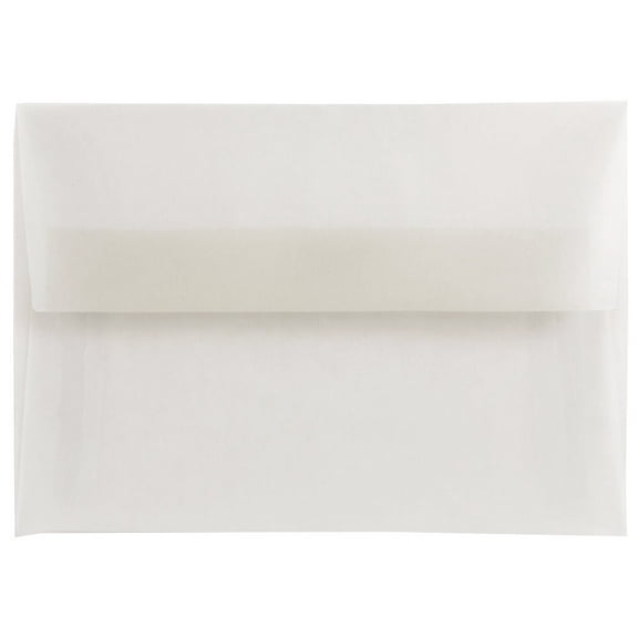 JAM Paper 4Bar A1 Translucent Envelopes, 3 5/8 x 5 1/8, Clear, 50 per Pack