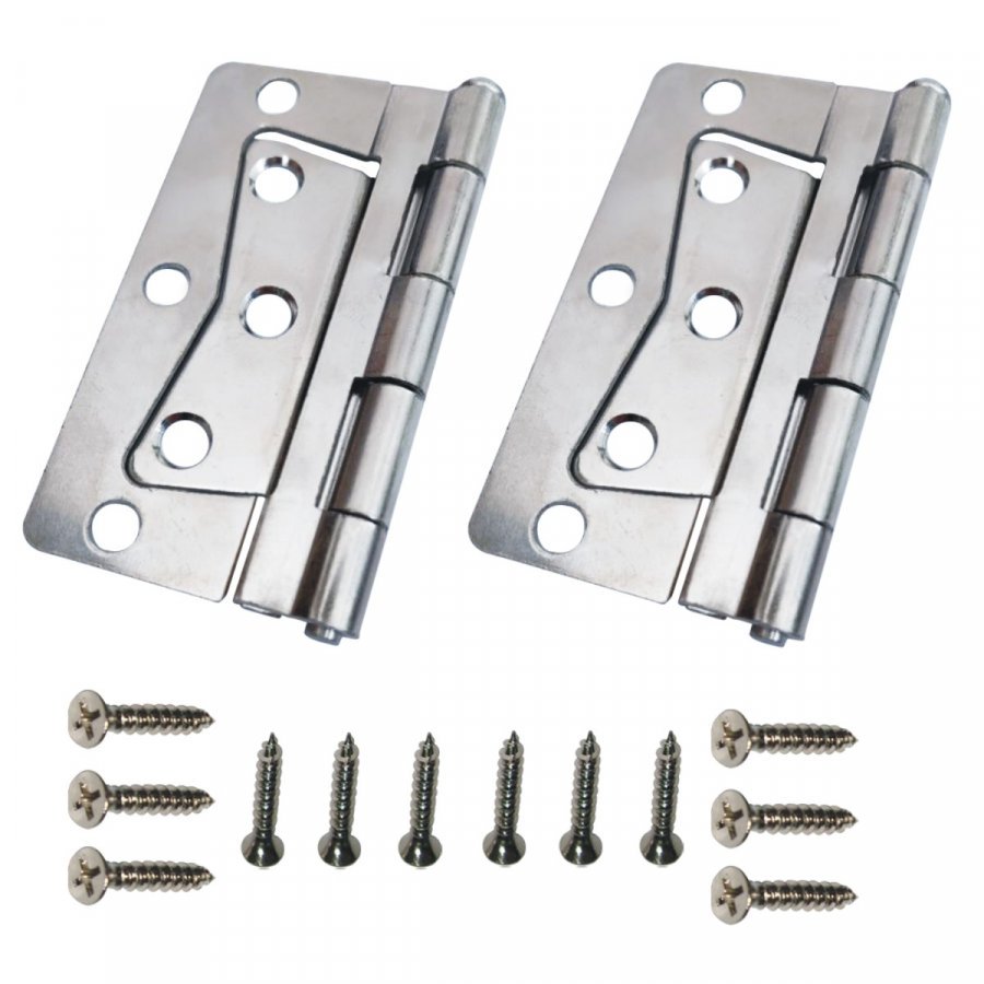 1pair(2pcs)Steel non mortise hinge 31/2"satin nickel,removable pin