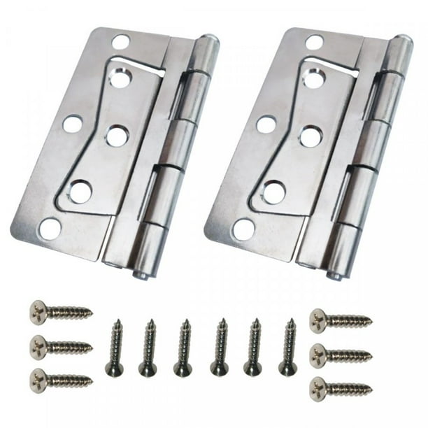 1pair(2pcs)Steel non mortise hinge 31/2"satin nickel,removable pin, door hinge and