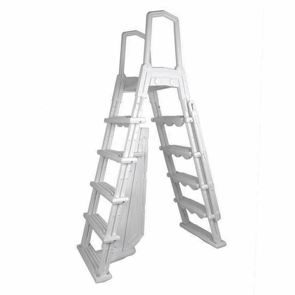 Aqua Select Flip-Up A-Frame Ladder for Above Ground Swimming Pools 48-54"H
