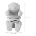 thumbnail image 4 of Cute Otter Tea Infuser Tea Loose Leaf Tea Diffuser Silicone Kitchen Tools Gadgets (Grey), 4 of 9