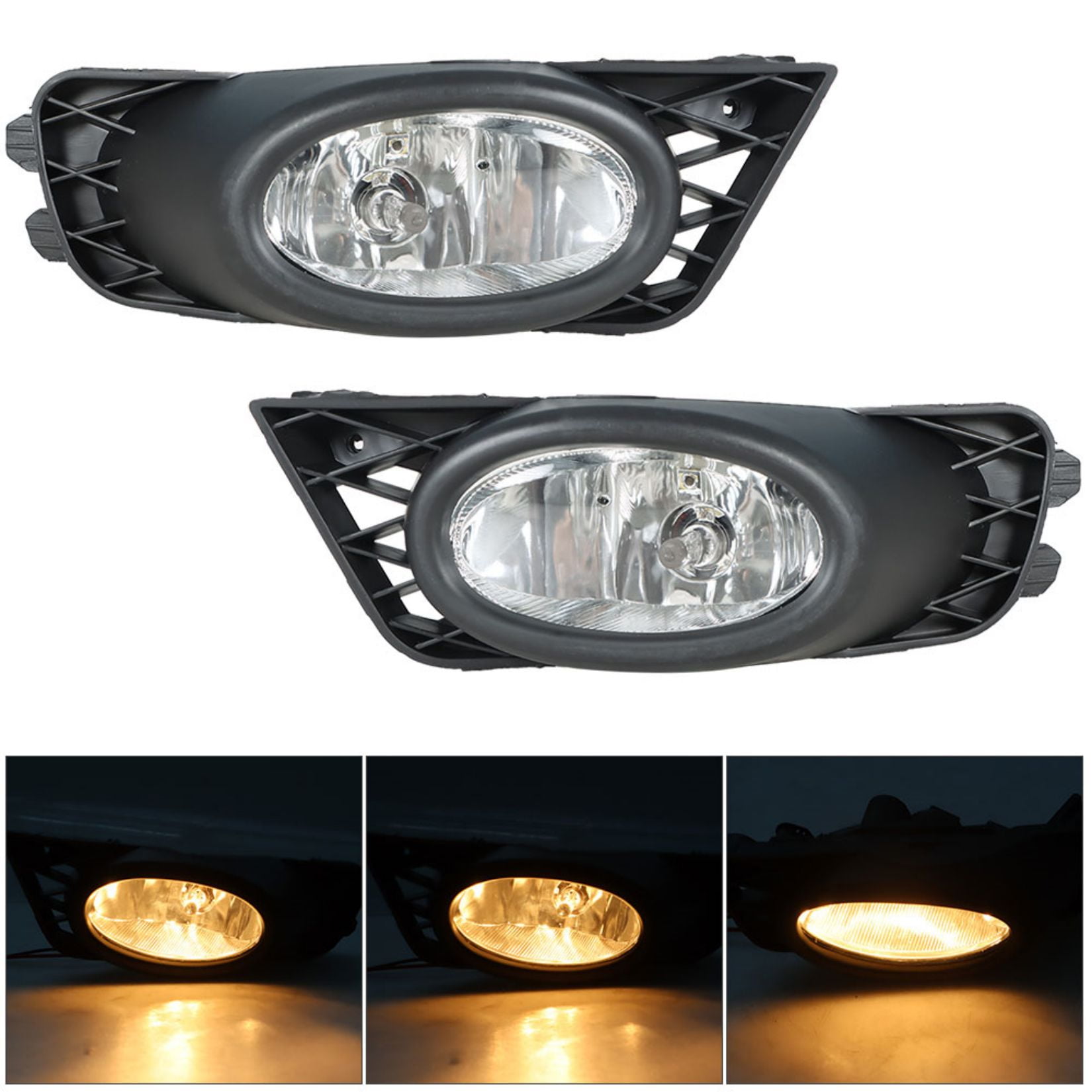 Driving Fog Lights Lamps with Halogen Bulbs & Switch Wiring Fit for