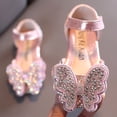 thumbnail image 2 of Otqutp Breathable Baby Girls Footwear Fashion Summer Girls Dance Shoes Princess Dress Performance Shoes Cartoon Butterfly Shape Rhinestone Pearl Sequin Solid Color, 2 of 6