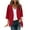 Red, variant on Hyknon Cardigan for Women 2024 Fashion Basic Solid Color Temperament Long Sleeve Shirts Casual Loose Fitting Mesh Open Front Cardigan
