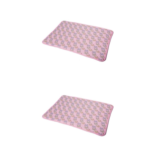 Methold Pet Ice Mat Reemplazo Rectangular Hogar Dormitorio Pequeño Animal Mascotas Acostado Dormir Cooling Pad Accesorios Pink S Rosa S 2Conjunto