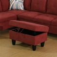 thumbnail image 2 of Aukfa 29" Storage Ottoman Bench with Lift Top for Home Office, Flannel, Red, 2 of 9