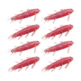thumbnail image 3 of 8 señuelos de pesca blandos, gusanos, larvas, cebos artificiales portátiles realistas para río Rosa, 3 of 9