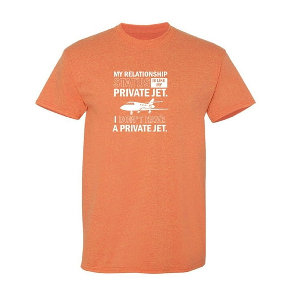 My Relationship Is Like My Status Private Jet I Don't Have A Private Jet Sarcastic Humor Graphic Novelty Funny T Shirt