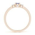 thumbnail image 2 of ANGARA Natural Classic Tanzanite and Diamond Three Stone Engagement Ring in 14K Rose Gold for Women (Size-4mm) | December Birthstone, Anniversary, Jewelry Gift for Women | Natural Tanzanite Ring, 2 of 10