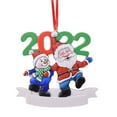 thumbnail image 2 of kiskick Santa Snowman Pendant with Rope: Gift-Giving Resin Personalized Cartoon 2022 Xmas Ornaments for Festival and Festive Charm, 2 of 8