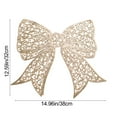 thumbnail image 3 of Valentine's Day PVC Table Mat | Round Waterproof Heat-Resistant Placemat | Bow Design Western Style Decor in Rose Gold, Red, Silver, Gold, 3 of 7