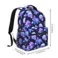 thumbnail image 2 of Fotbe flower starry sky Skull Pattern Casual Backpack for School, Travel, and Outdoor Activities - Durable, Lightweight, and Comfortable, 2 of 5