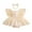 Beige, variant on Bagilaanoe Newborn Baby Girl Summer Rompers Dress Butterfly Fly Sleeve Bodysuits + Headband 3M 6M 12M 18M Infant Lace Patchwork A-line Dresses