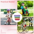 thumbnail image 5 of Kids Bicycle Handlebar Basket, Bicycle Hanging Basket with Adjustable PU Belts, Weatherproof Hand-Woven Rattan Storage Basket, Kids Bicycle Accessories, 5 of 5