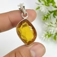 thumbnail image 2 of SATYAVIE JEWELLERY 925 Sterling Silver Honey Quartz Pendant Handmade Silver Statement Jewelry Gemstone Pendant for Women, 2 of 6